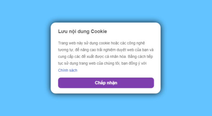 Tạo thông báo Cookies popup cho website WordPress