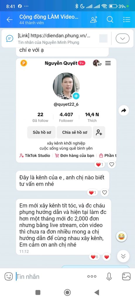 Giúp đỡ khách hàng miễn phí, đạt lợi nhuận 60 triệu sau 2 tháng Livestream Tiktok